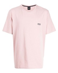 T-shirt girocollo rosa di BOSS