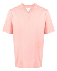 T-shirt girocollo rosa di Bottega Veneta