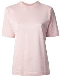 T-shirt girocollo rosa di Celine