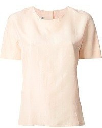 T-shirt girocollo rosa di Celine