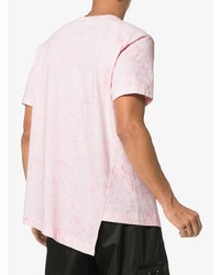 T-shirt girocollo rosa di Comme Des Garcons Homme Plus