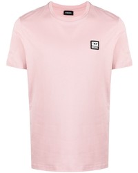 T-shirt girocollo rosa di Diesel