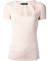 T-shirt girocollo rosa di DSquared