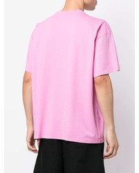 T-shirt girocollo rosa di MSGM