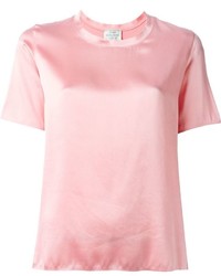 T-shirt girocollo rosa di Forte Forte