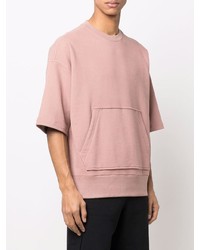 T-shirt girocollo rosa di Ermenegildo Zegna