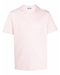 T-shirt girocollo rosa di Golden Goose