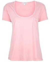 T-shirt girocollo rosa di James Perse