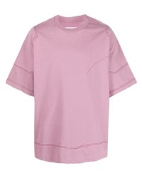 T-shirt girocollo rosa di Jil Sander