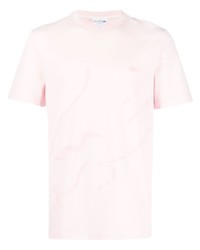 T-shirt girocollo rosa di Lacoste