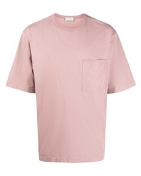 T-shirt girocollo rosa di Lemaire