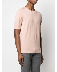 T-shirt girocollo rosa di Boglioli