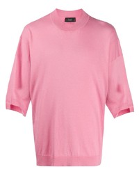 T-shirt girocollo rosa di Maison Flaneur