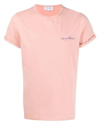 T-shirt girocollo rosa di Maison Labiche