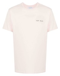 T-shirt girocollo rosa di Maison Labiche