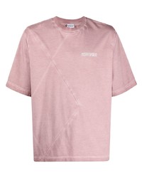 T-shirt girocollo rosa di Marcelo Burlon County of Milan