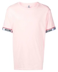 T-shirt girocollo rosa di Moschino