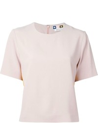 T-shirt girocollo rosa di MSGM