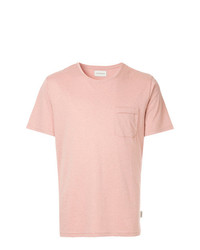 T-shirt girocollo rosa di Oliver Spencer