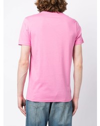 T-shirt girocollo rosa di PS Paul Smith