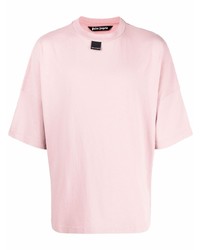 T-shirt girocollo rosa di Palm Angels