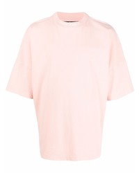 T-shirt girocollo rosa di Palm Angels