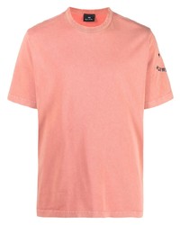 T-shirt girocollo rosa di Paul Smith