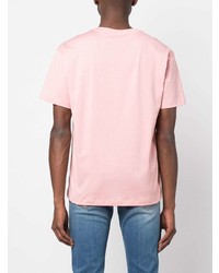 T-shirt girocollo rosa di Roberto Collina