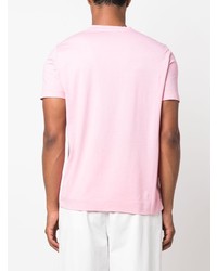 T-shirt girocollo rosa di Finamore 1925 Napoli