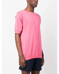 T-shirt girocollo rosa di John Smedley