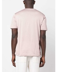 T-shirt girocollo rosa di Brioni