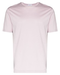 T-shirt girocollo rosa di Sunspel