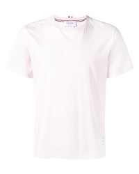 T-shirt girocollo rosa di Thom Browne