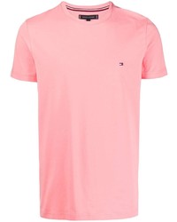 T-shirt girocollo rosa di Tommy Hilfiger