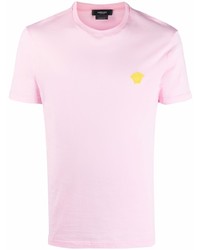T-shirt girocollo rosa di Versace