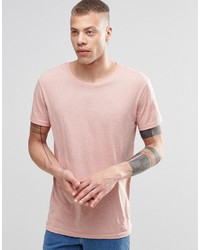 T-shirt girocollo rosa di Weekday