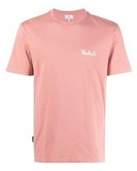 T-shirt girocollo rosa di Woolrich