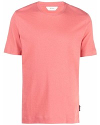 T-shirt girocollo rosa di Z Zegna