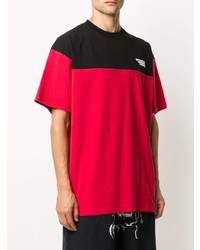 T-shirt girocollo rossa e nera di Vetements