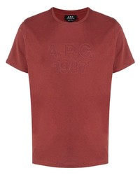 T-shirt girocollo rossa di A.P.C.