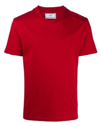 T-shirt girocollo rossa di Ami Paris