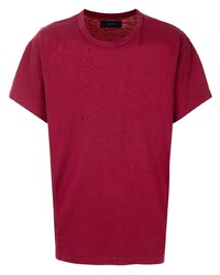 T-shirt girocollo rossa di Amiri