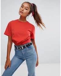 T-shirt girocollo rossa di Asos