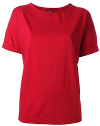 T-shirt girocollo rossa di Aspesi