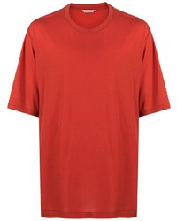 T-shirt girocollo rossa di Auralee