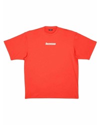 T-shirt girocollo rossa di Balenciaga