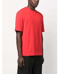 T-shirt girocollo rossa di Ferragamo