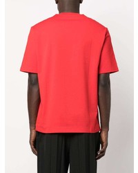 T-shirt girocollo rossa di Ferragamo