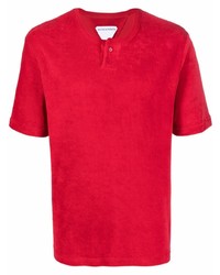 T-shirt girocollo rossa di Bottega Veneta