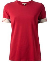 T-shirt girocollo rossa di Burberry